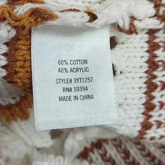 Alya Boho Striped Knit Tank w/ Tassels White/Orange Women's Size Medium‎ - Picture 8 of 8